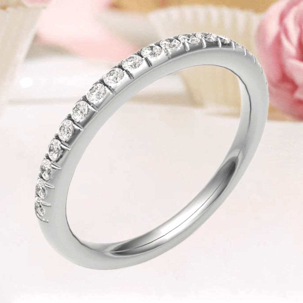 Semi Rubover Set, Eternity Ring, Diamond Ring, Wedding Ring, Engagement Ring, Engagement Diamond Ring, Wedding Diamond Ring
