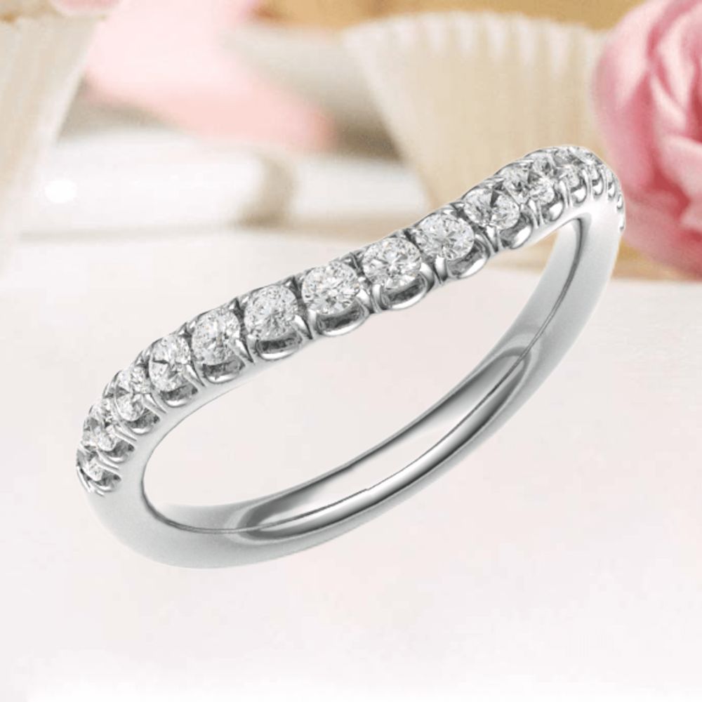 Curved, Eternity Ring, Diamond Ring, Wedding Ring, Engagement Ring, Engagement Diamond Ring, Wedding Diamond Ring