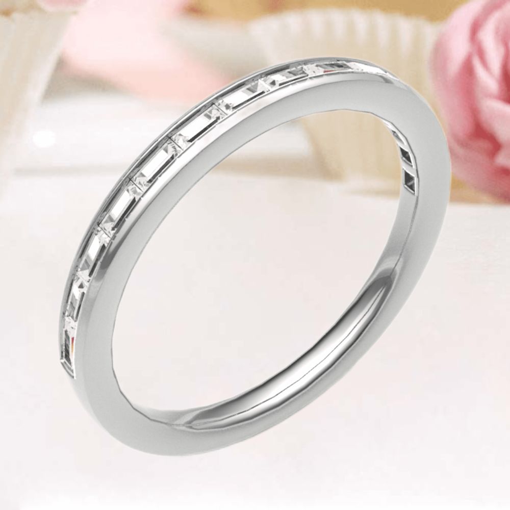 Channel Set Baguette Landscape, Eternity Ring, Diamond Ring, Wedding Ring, Engagement Ring, Engagement Diamond Ring, Wedding Diamond Ring